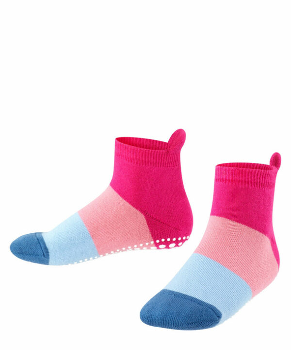 chaussette anti-dérapante bleu rose