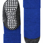 Chausson chaussette antidérapant bleu